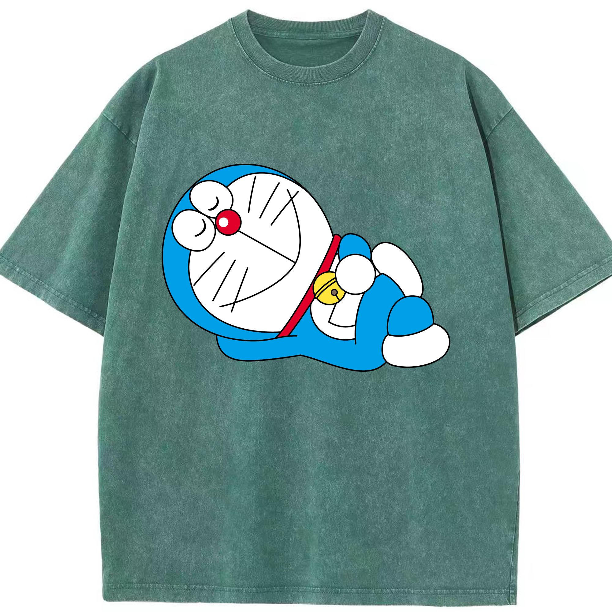 （画像用） ドラえもん Doraemon 綿100% ヴィンテージ風 半袖Tシャツ（フロントプリント）